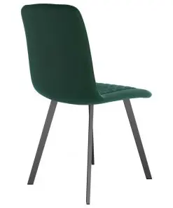 vidaXL Dining Chairs 2 pcs Green Velvet