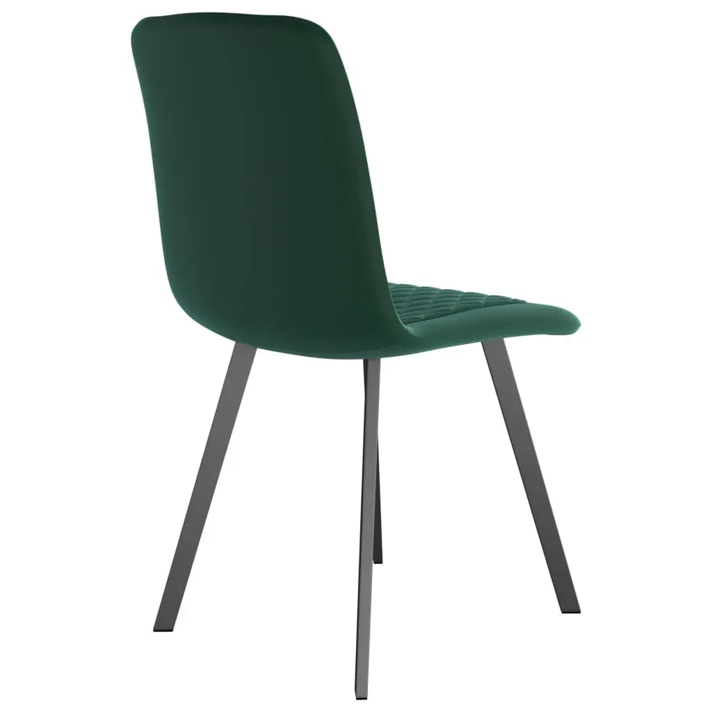 vidaXL Dining Chairs 2 pcs Green Velvet