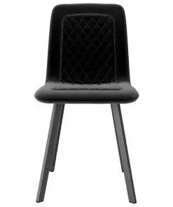 vidaXL Dining Chairs 2 pcs Black Velvet
