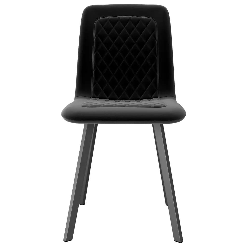 vidaXL Dining Chairs 2 pcs Black Velvet