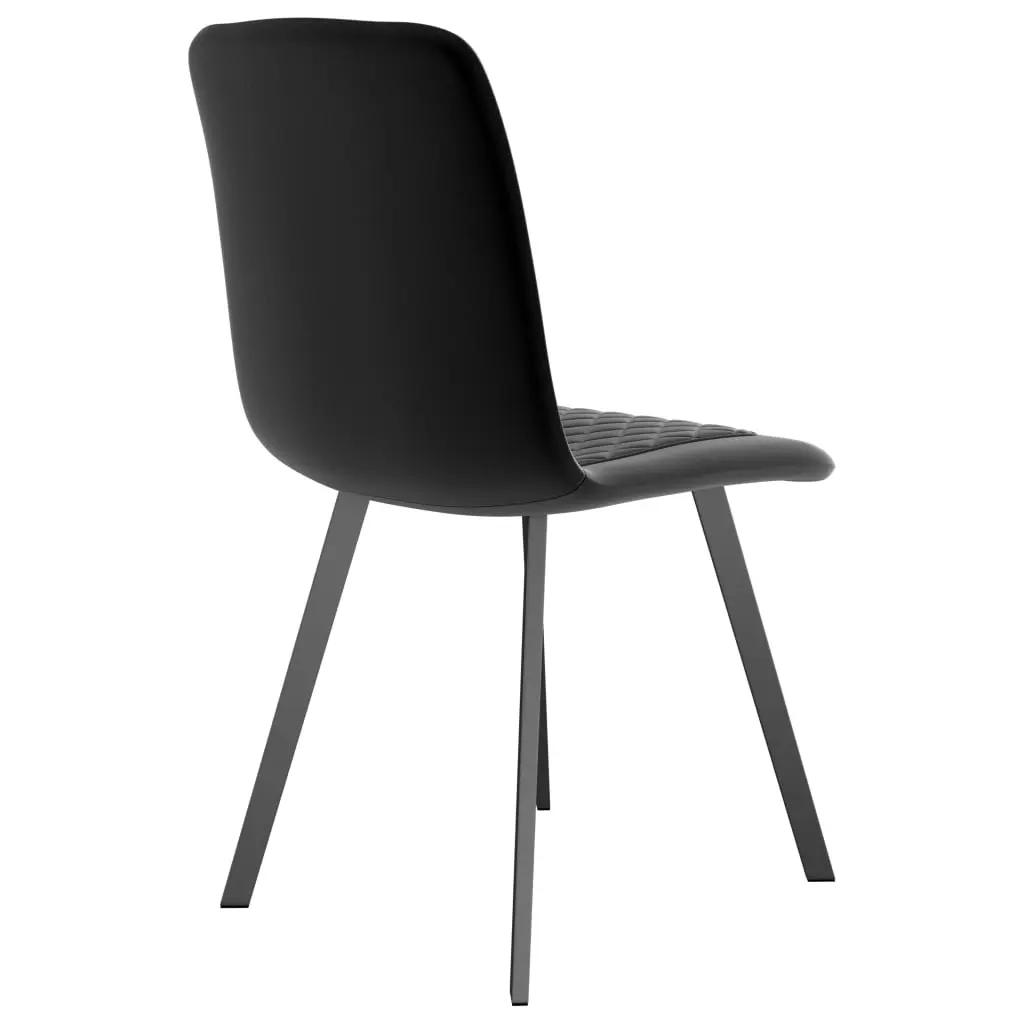 vidaXL Dining Chairs 2 pcs Black Velvet