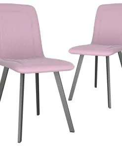 vidaXL Dining Chairs 2 pcs Pink Velvet