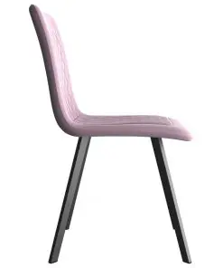 vidaXL Dining Chairs 2 pcs Pink Velvet