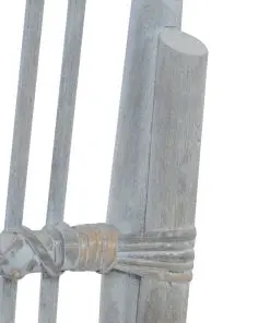 vidaXL Dining Chairs with Cushions 6 pcs Grey Natural Rattan