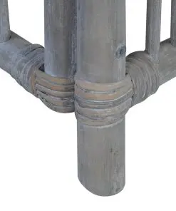 vidaXL Dining Chairs with Cushions 6 pcs Grey Natural Rattan