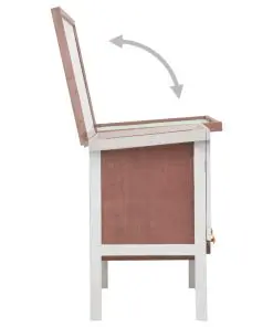 vidaXL Outdoor Rabbit Hutch 1 Layer Brown Wood