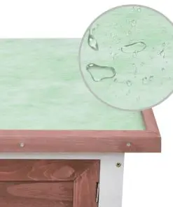 vidaXL Outdoor Rabbit Hutch 1 Layer Brown Wood