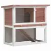 vidaXL Outdoor Rabbit Hutch 1 Door Brown Wood vidaXL Outdoor Rabbit Hutch 1 Door Brown Wood
