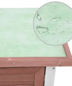 vidaXL Outdoor Rabbit Hutch 1 Door Brown Wood