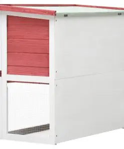 vidaXL Outdoor Rabbit Hutch 1 Door Red Wood