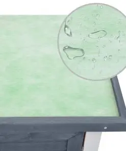 vidaXL Outdoor Rabbit Hutch 4 Doors Grey Wood