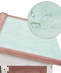 vidaXL Outdoor Rabbit Hutch 3 Doors Brown Wood