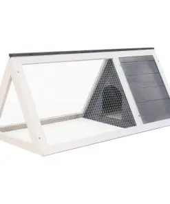 vidaXL Animal Rabbit Cage Grey Wood