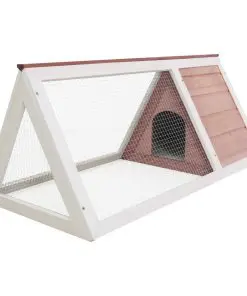vidaXL Animal Rabbit Cage Brown Wood