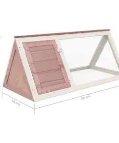 vidaXL Animal Rabbit Cage Brown Wood