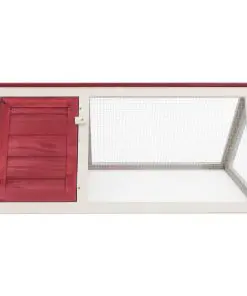 vidaXL Animal Rabbit Cage Red Wood