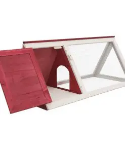 vidaXL Animal Rabbit Cage Red Wood