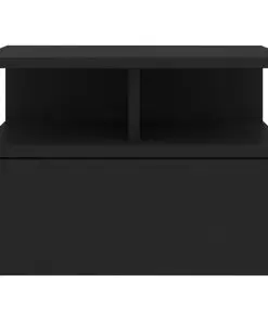 vidaXL Floating Nightstand Black 40x31x27 cm Chipboard