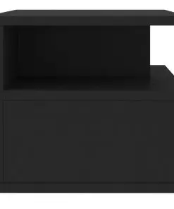 vidaXL Floating Nightstands 2 pcs Black 40x31x27 cm Chipboard