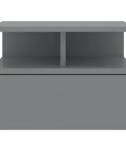vidaXL Floating Nightstand Grey 40x31x27 cm Chipboard
