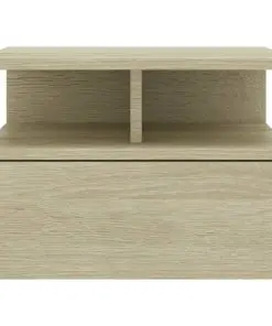 vidaXL Floating Nightstands 2 pcs Sonoma Oak 40x31x27 cm Chipboard