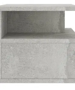vidaXL Floating Nightstand Concrete Grey 40x31x27 cm Chipboard