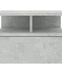 vidaXL Floating Nightstands 2 pcs Concrete Grey 40x31x27 cm Chipboard