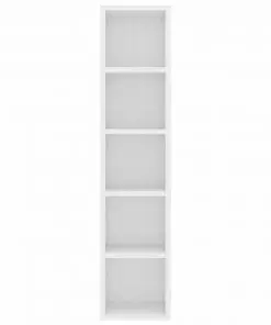 vidaXL CD Cabinet White 21x16x93.5 cm Chipboard