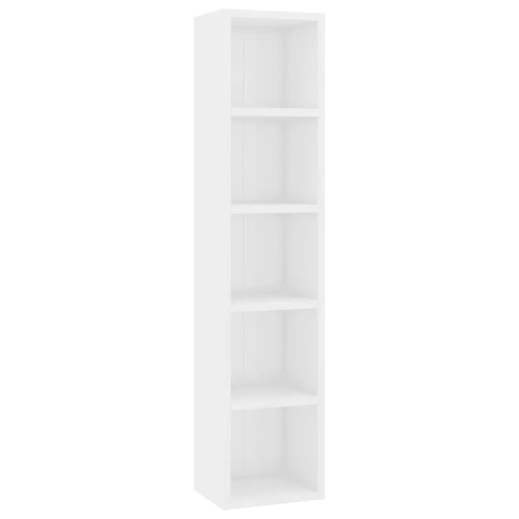 vidaXL CD Cabinet High Gloss White 21x16x93.5 cm Chipboard