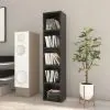 vidaXL CD Cabinet High Gloss Black 21x16x93.5 cm Chipboard