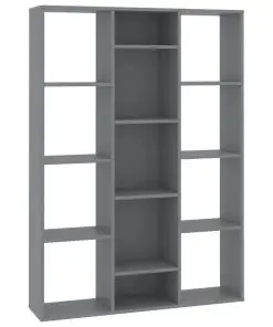 vidaXL Room Divider/Book Cabinet Grey 100x24x140 cm Chipboard