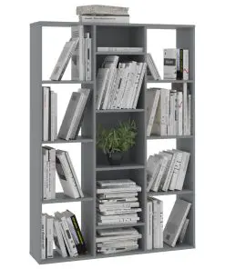 vidaXL Room Divider/Book Cabinet Grey 100x24x140 cm Chipboard