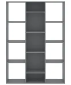 vidaXL Room Divider/Book Cabinet Grey 100x24x140 cm Chipboard