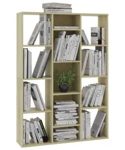 vidaXL Room Divider/Book Cabinet Sonoma Oak 100x24x140 cm Chipboard