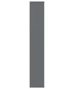 vidaXL Room Divider/Book Cabinet High Gloss Grey 100x24x140 cm Chipboard