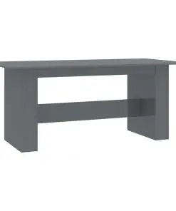 vidaXL Dining Table High Gloss Grey 180x90x76 cm Chipboard