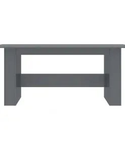 vidaXL Dining Table High Gloss Grey 180x90x76 cm Chipboard