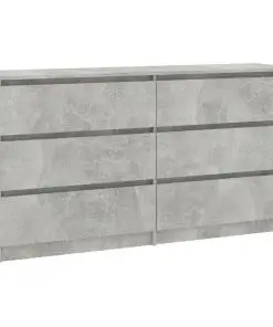 vidaXL Sideboard Concrete Grey 140x35x76 cm Chipboard