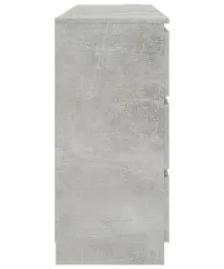 vidaXL Sideboard Concrete Grey 140x35x76 cm Chipboard