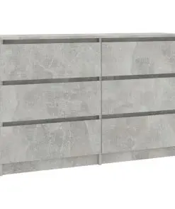 vidaXL Sideboard Concrete Grey 120x35x76 cm Chipboard