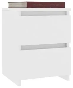 vidaXL Bedside Cabinet White 30x30x40 cm Chipboard