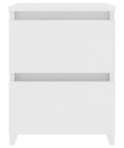 vidaXL Bedside Cabinet White 30x30x40 cm Chipboard
