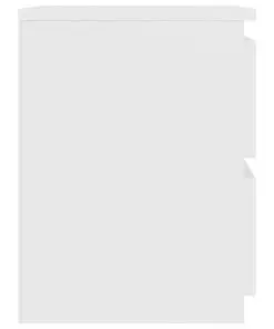 vidaXL Bedside Cabinet White 30x30x40 cm Chipboard