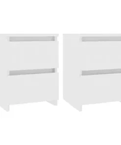 vidaXL Bedside Cabinets 2 pcs White 30x30x40 cm Chipboard