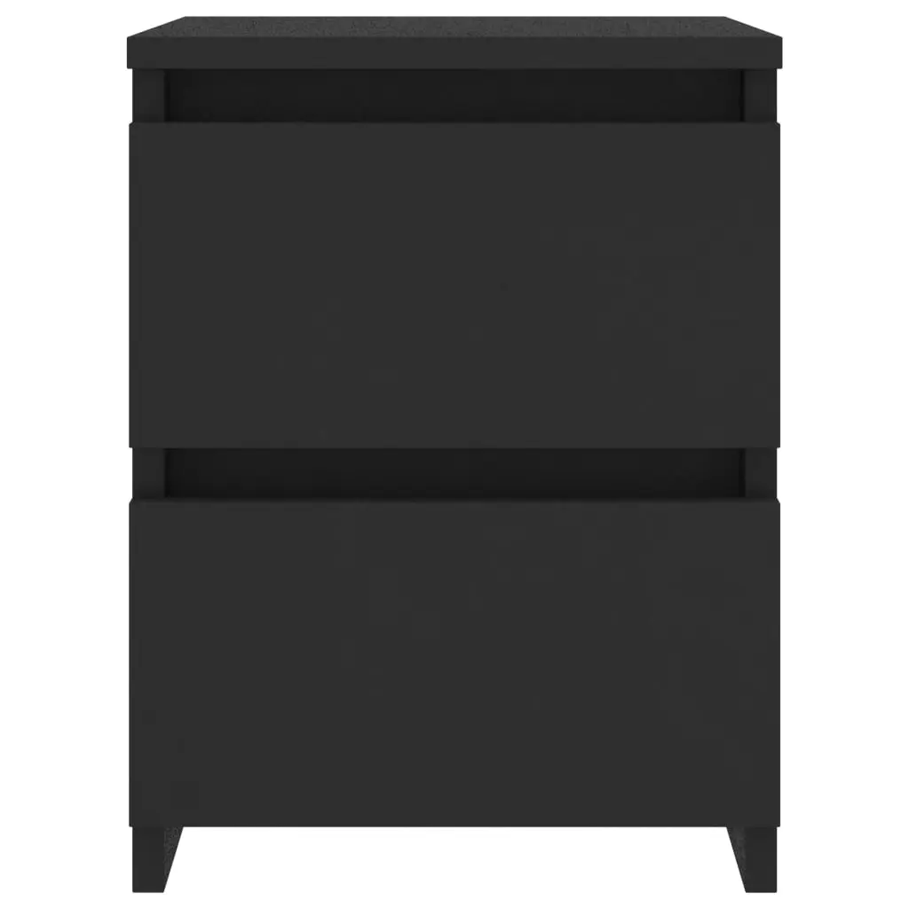 vidaXL Bedside Cabinet Black 30x30x40 cm Chipboard