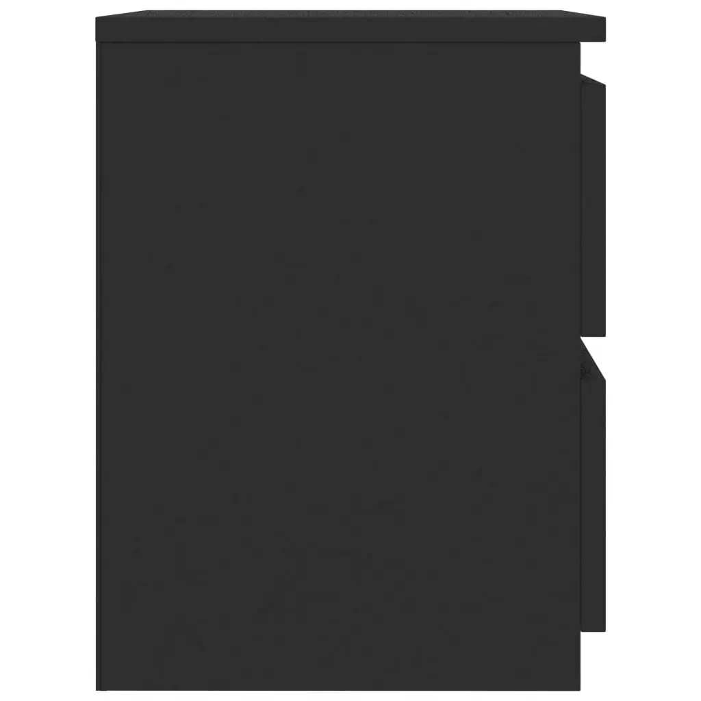 vidaXL Bedside Cabinet Black 30x30x40 cm Chipboard