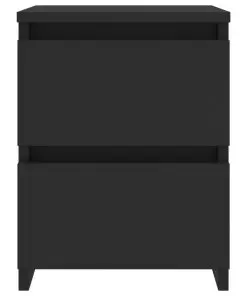 vidaXL Bedside Cabinets 2 pcs Black 30x30x40 cm Chipboard