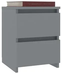 vidaXL Bedside Cabinets 2 pcs Grey 30x30x40 cm Chipboard