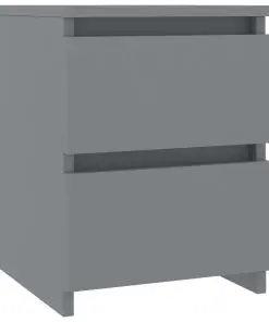 vidaXL Bedside Cabinets 2 pcs Grey 30x30x40 cm Chipboard