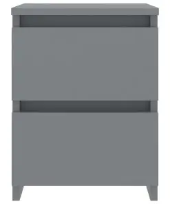 vidaXL Bedside Cabinets 2 pcs Grey 30x30x40 cm Chipboard